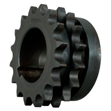 Double Strand Sprocket; 50-2 Chain Size; 16 Teeth; Requires P1 Split Taper Bushing